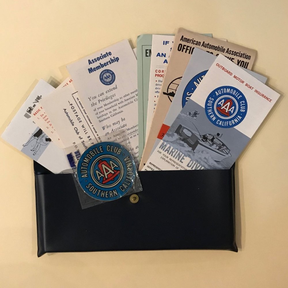 AAA pamphlets & plastic AAA envelope VINTAGE